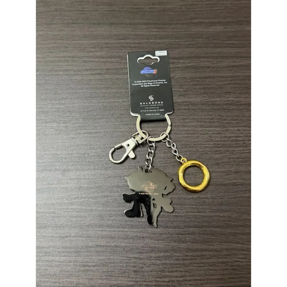 Sonic The Hedgehog Sonic & Shadow Ring Charm Keychain